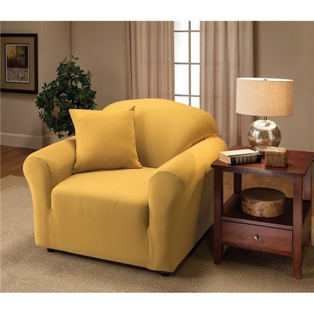 Madison Industries Madison JER-CHAIR-YE Stretch Jersey Chair Slipcover; Yellow JER-CHAIR-YE